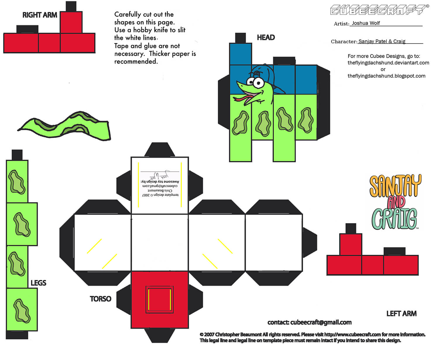 Craig paper toy free printable papercraft templates