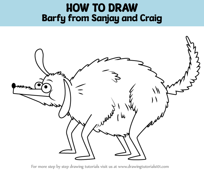 How to draw barfy from sanjay and craig sanjay and craig step by step