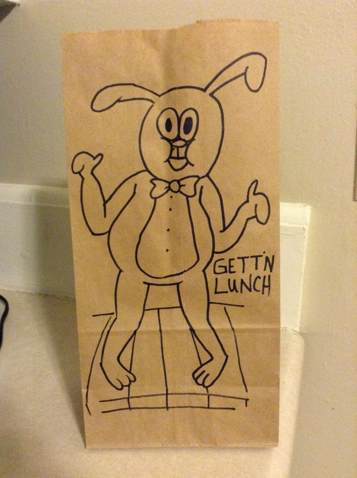 Huggle bunny sanjay and craig field trip drawings lunch bag