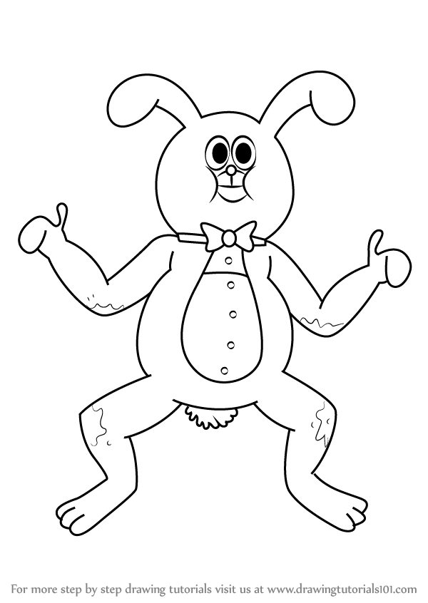 How to draw huggle bunn from sanjay and craig sanjay and craig step by step