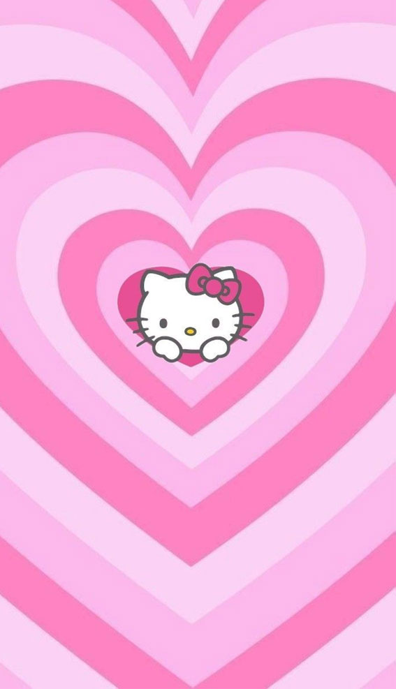 Cute hello kitty wallpaper ideas aesthetic heart background