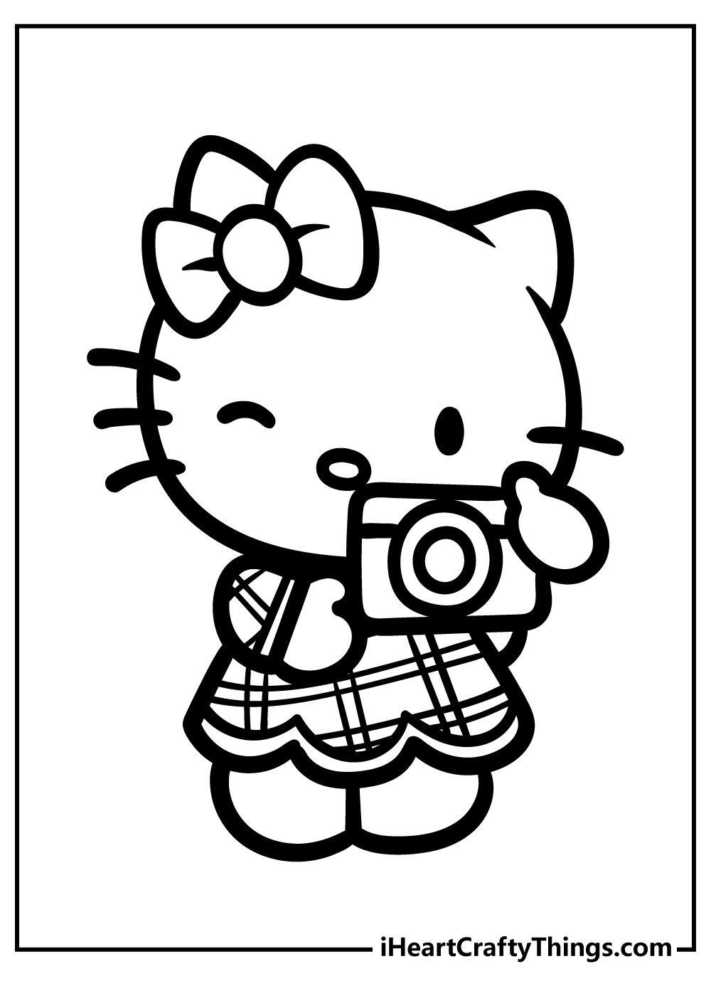 Hello kitty coloring pages free printables