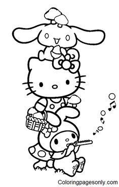 Sanrio characters coloring pages