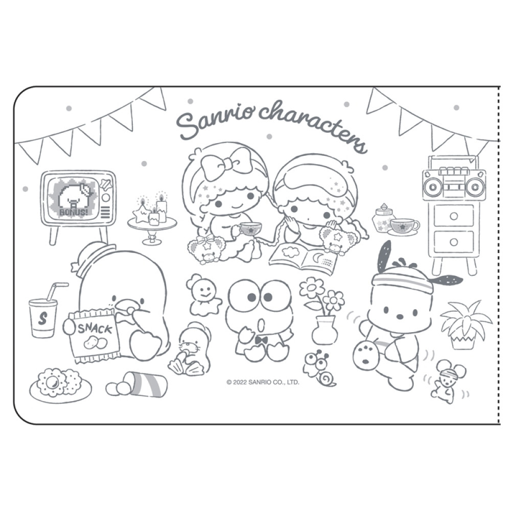 Reward sticker album with mix sanrio characters stickers