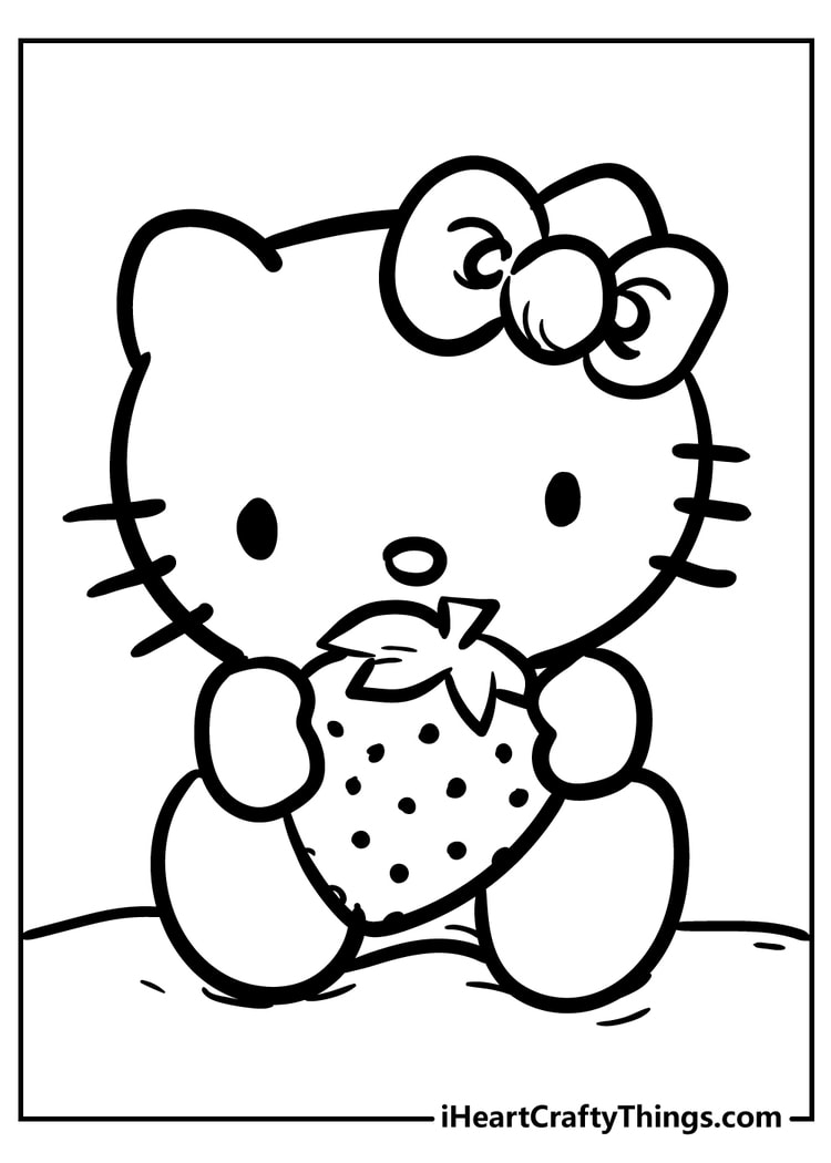 Hello kitty coloring pages free printables