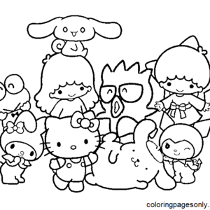 Sanrio characters coloring pages printable for free download