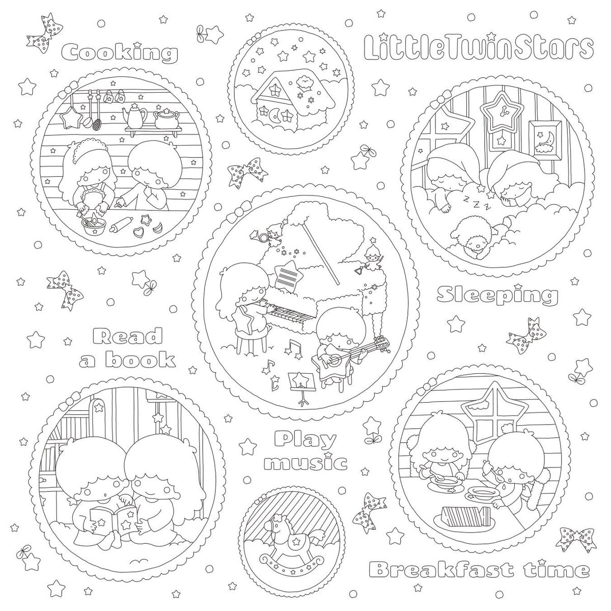 Sanrio characters coloring book retro p japan