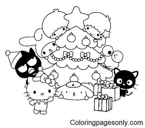 Sanrio characters coloring pages printable for free download