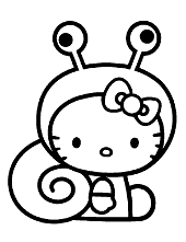 Christmas hello kitty coloring picture