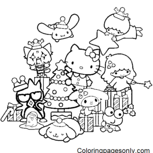 Sanrio characters coloring pages printable for free download