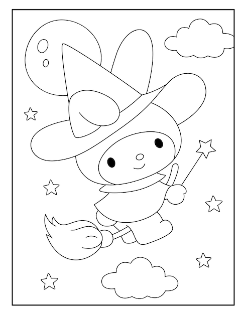 Premium vector halloween coloring pages for kids