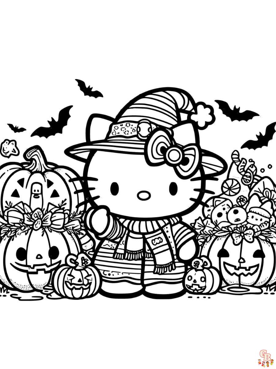 Hello kitty coloring pages