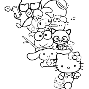 Sanrio characters coloring pages printable for free download