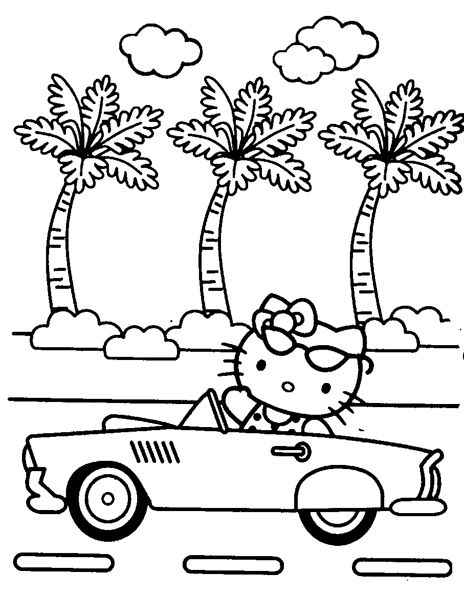 Hello kitty coloring pages