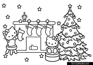 Hello kitty coloring pages