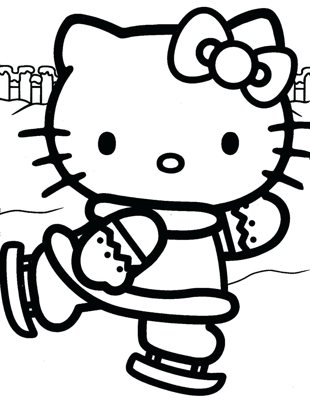 Hello kitty christmas coloring pages