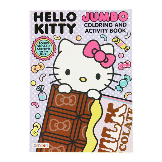 Hello kitty jumbo coloring activity book five below let go have fun