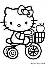 Hello kitty coloring pages on coloring