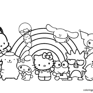 Sanrio characters coloring pages printable for free download