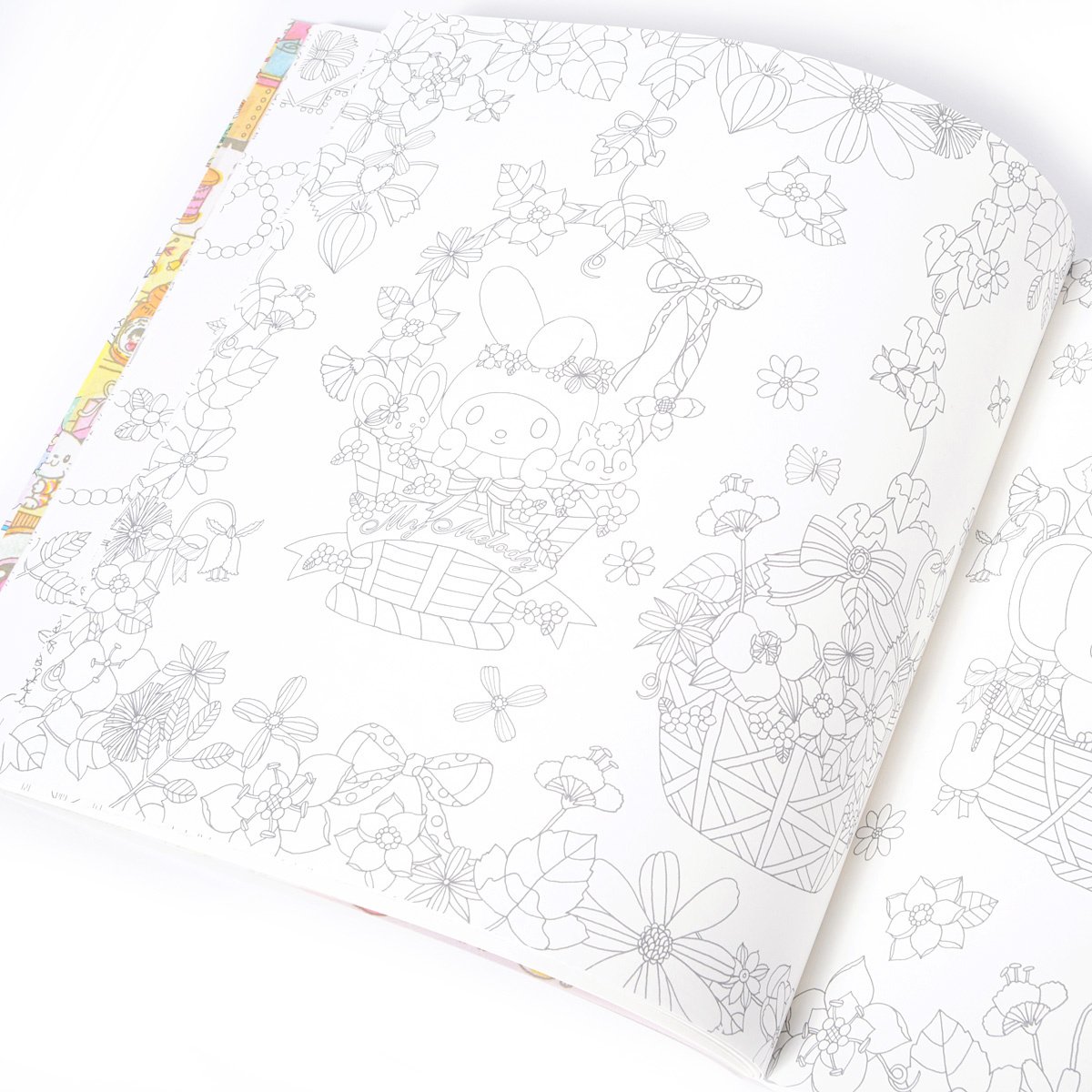 Sanrio character coloring book smile