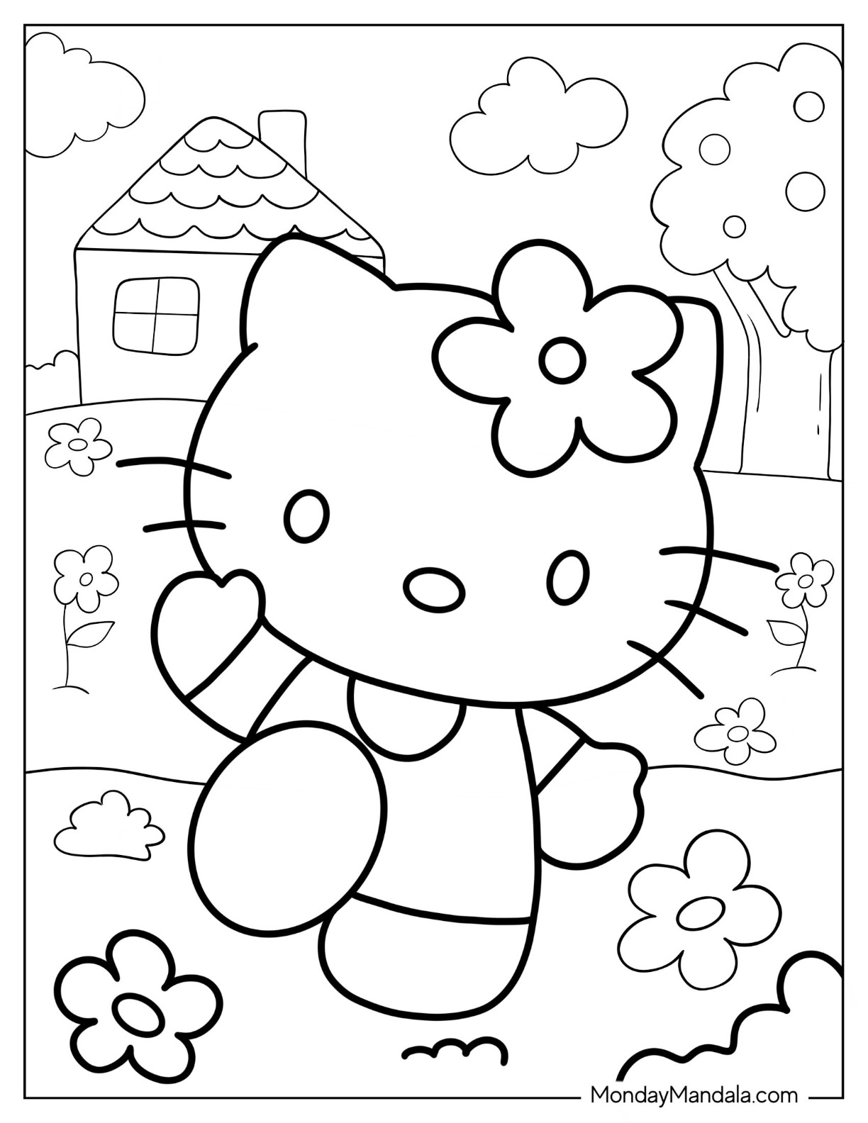 Sanrio coloring pages free pdf printables