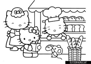 Hello kitty coloring pages