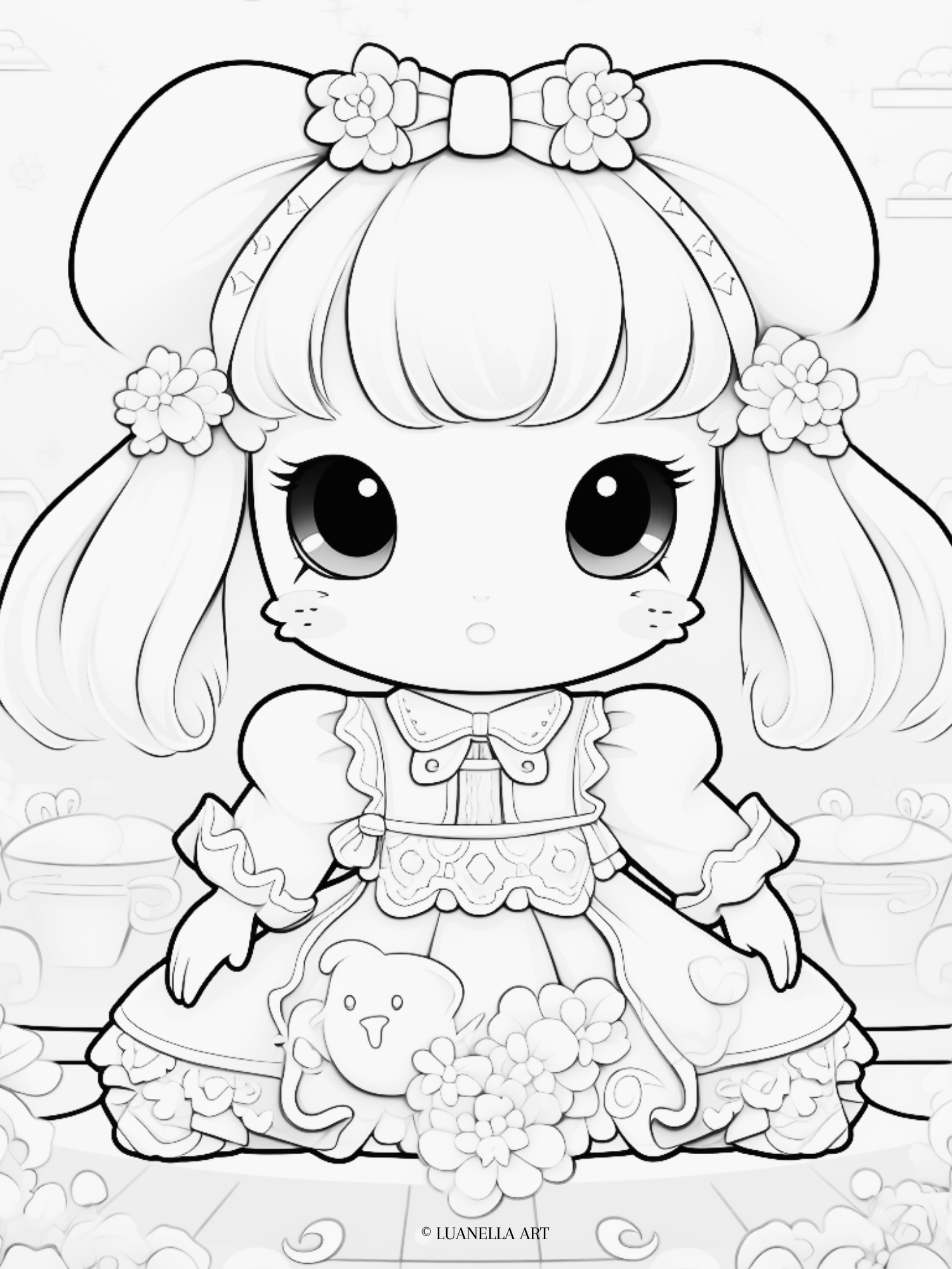 Cinnamoroll sanrio character coloring page instant digital downloa â luanella art