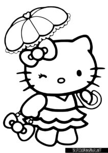 Hello kitty coloring pages