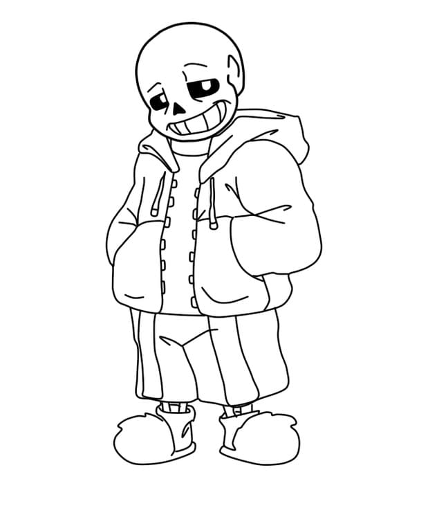 Sans coloring pages