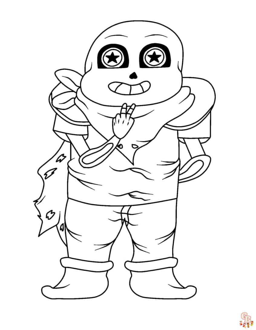 Printable sans coloring pages free for kids and adults