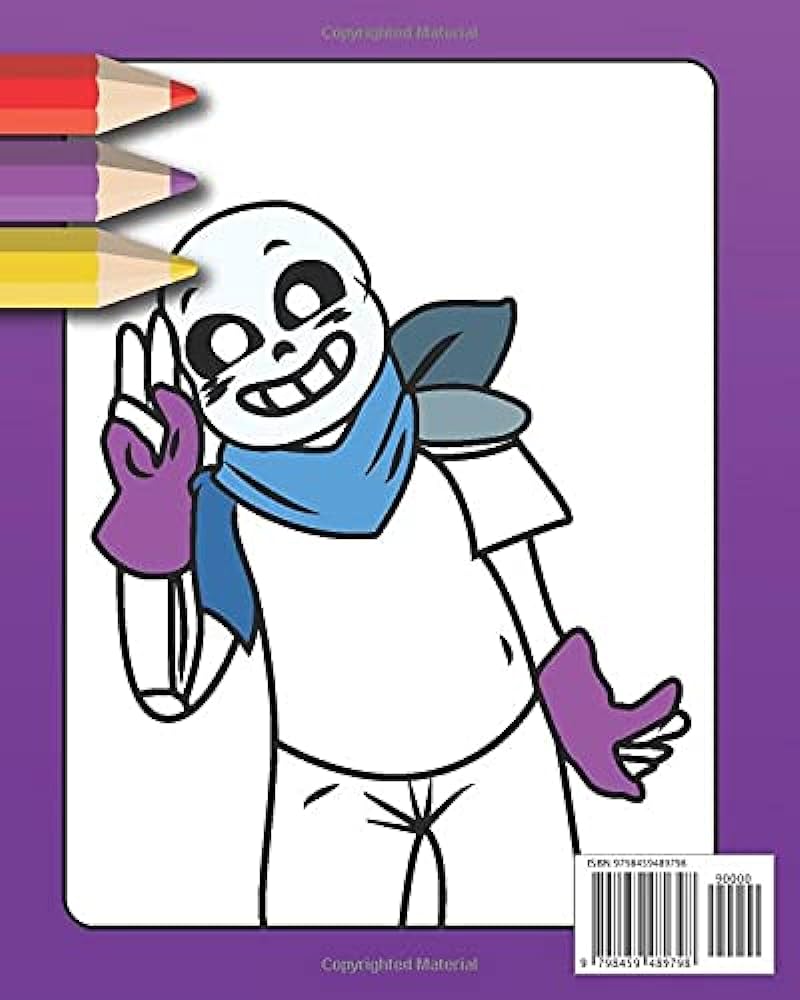 Undertale sans coloring book coloring book of sans for everyone featuring official sans characters from undertale game sans true gifts for family by book color sans coloring undertale