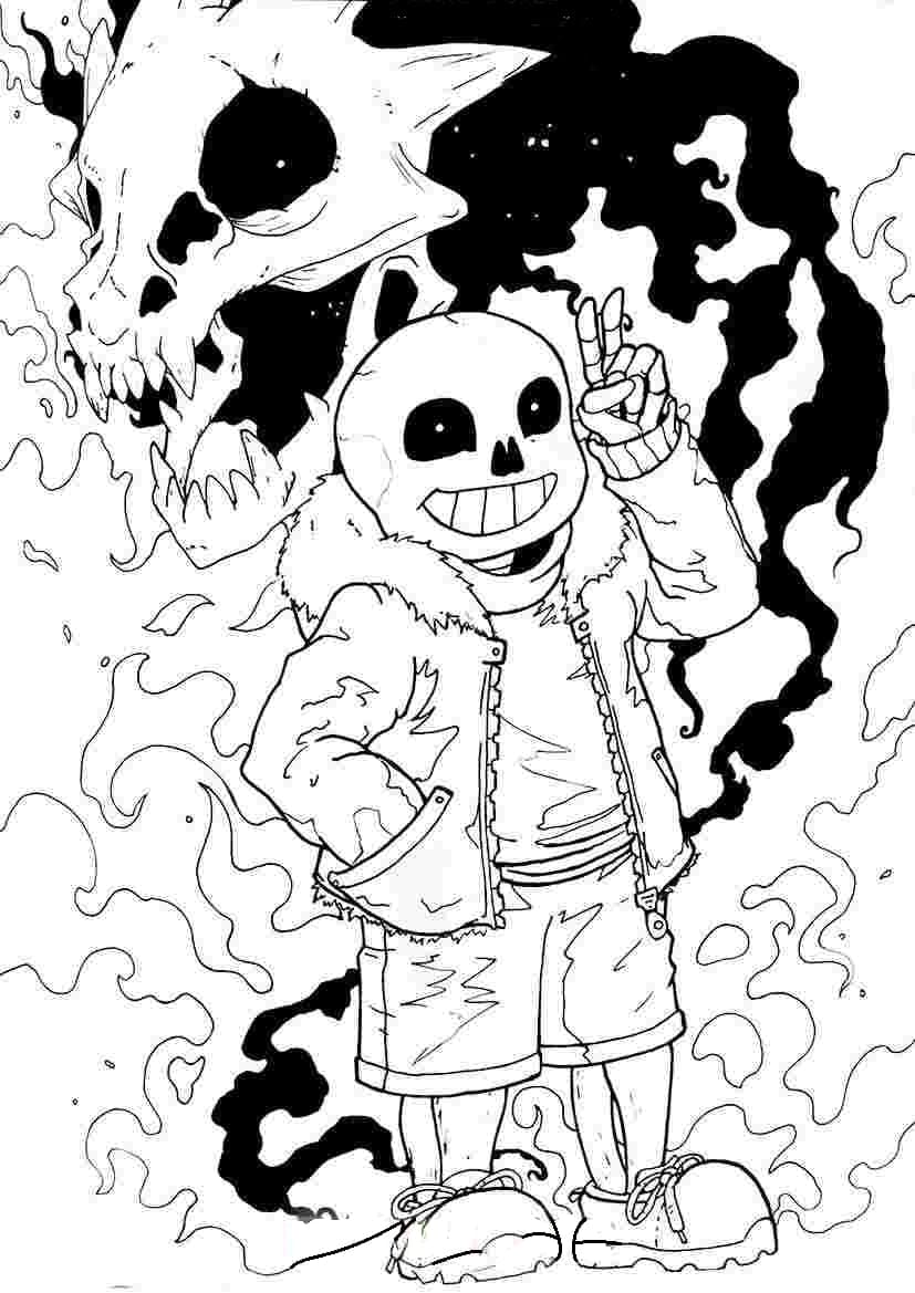 Sans coloring pages