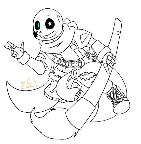 Sans coloring pages