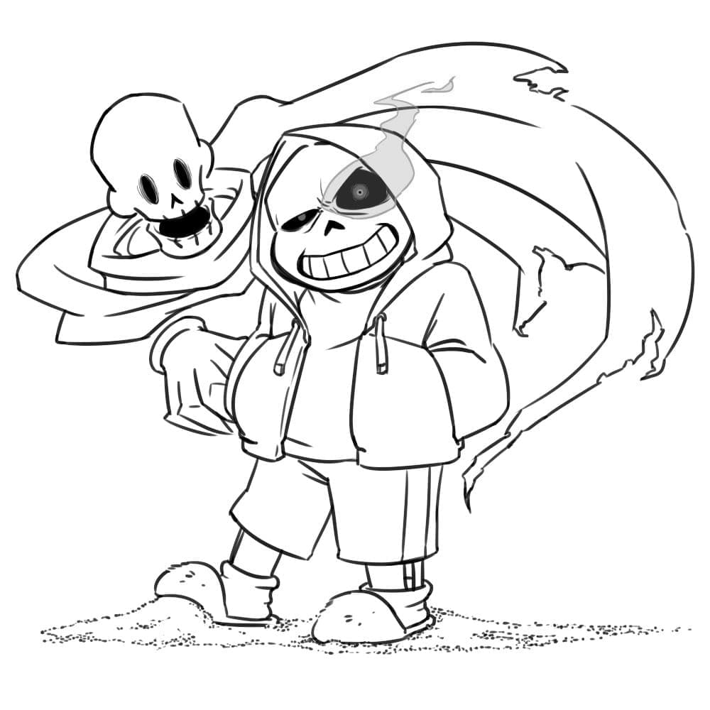 Sans coloring pages