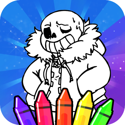 Sans under coloring tales game