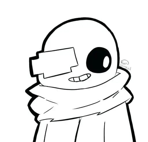 Sans coloring pages