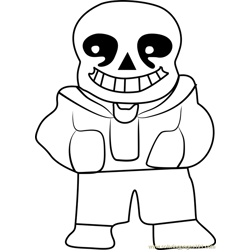 Sans undertale coloring pages for kids