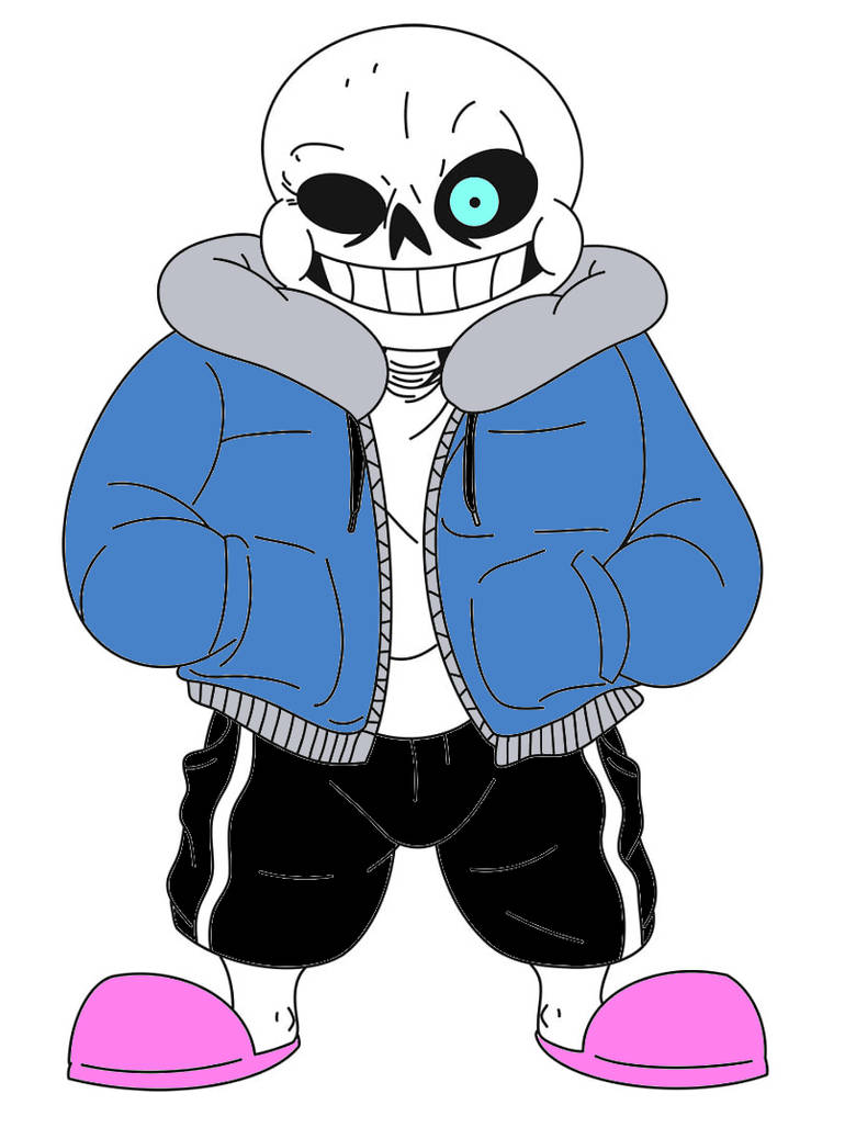 Sans coloring page by bubbawastaken on