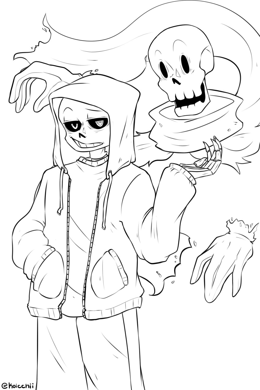 Koiikun on hiatus on x dusttale sans and papyrus along with killer sans i love them all even if i dont draw them much oof please do not repost unless i give