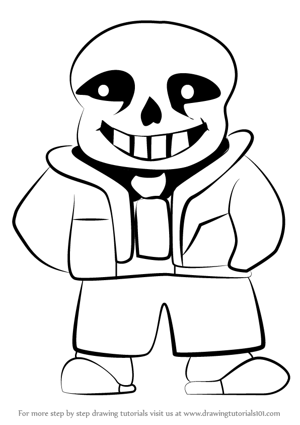 How to draw sans from undertale undertale step by step