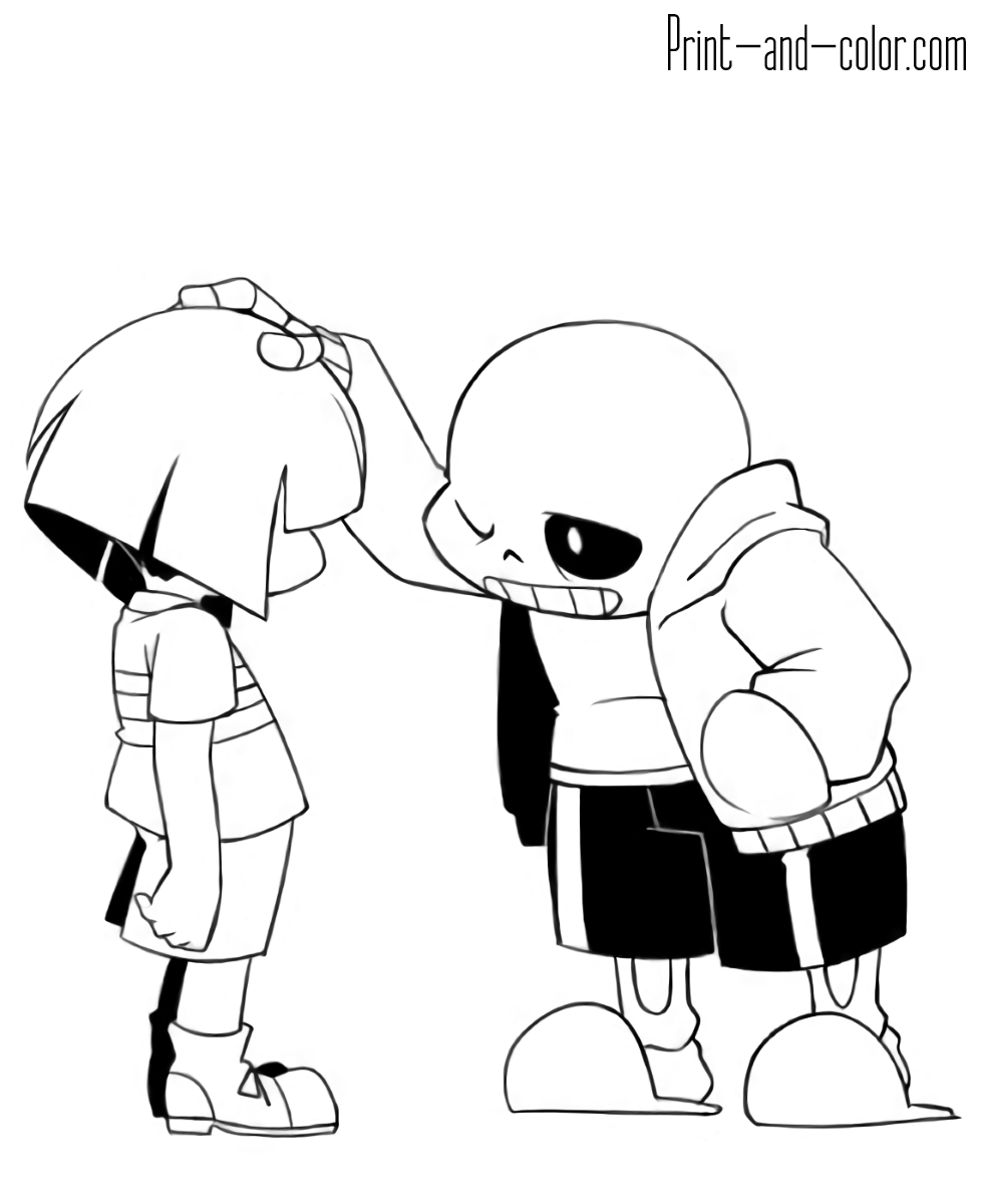 Undertale coloring pages print and color