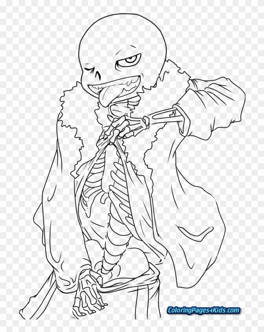 Undertale sans coloring pages