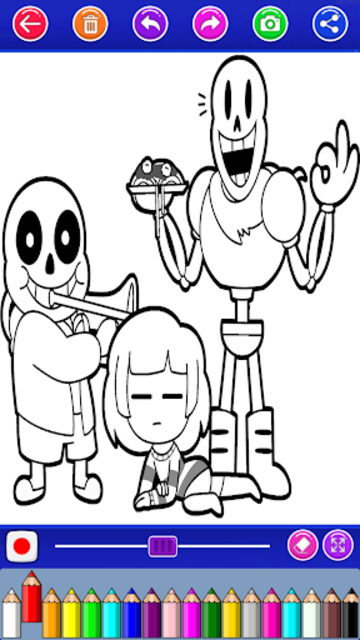 About undertale coloring sans google play version