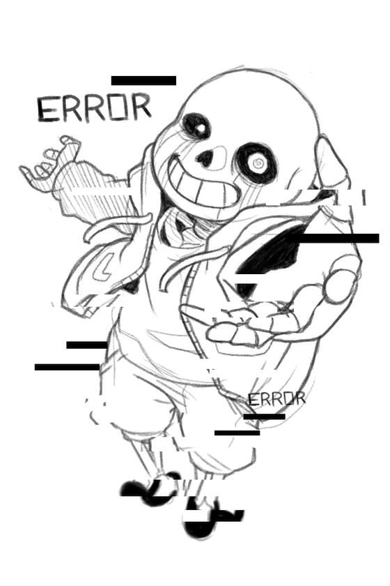 Sans error coloring page