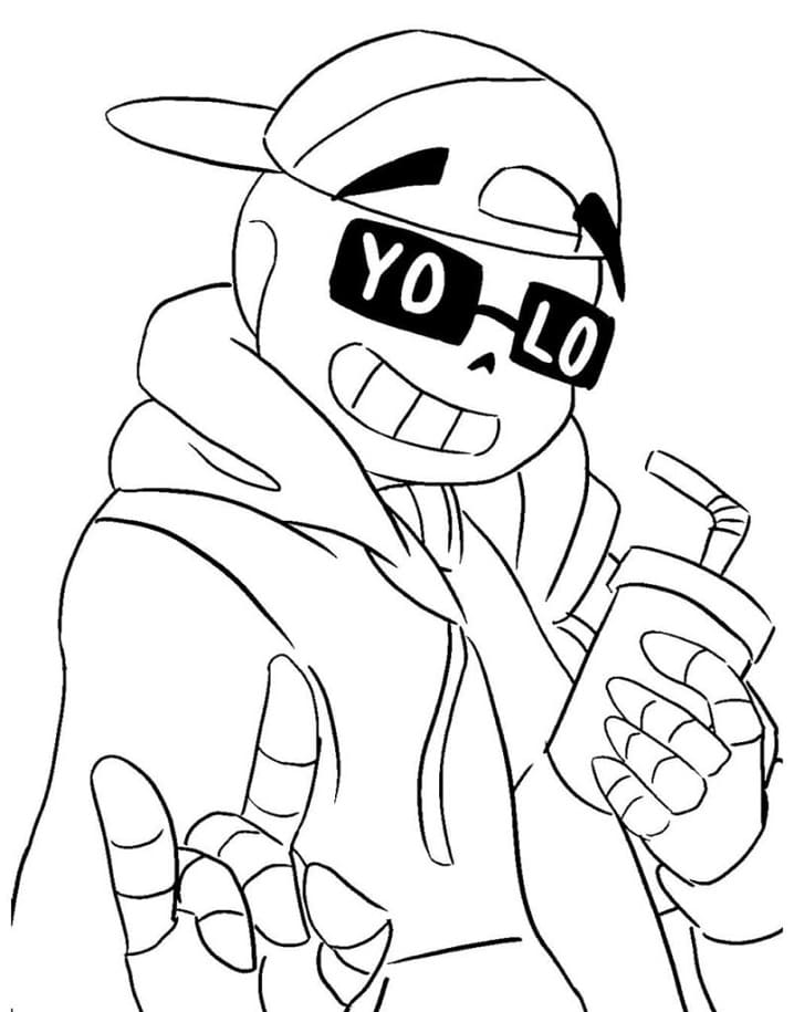 Sans coloring pages