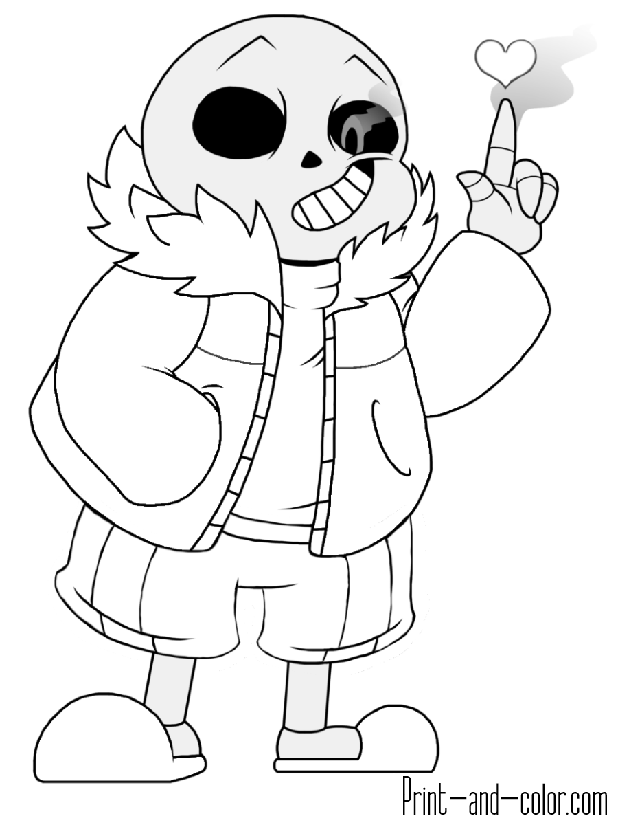 Undertale coloring pages print and color