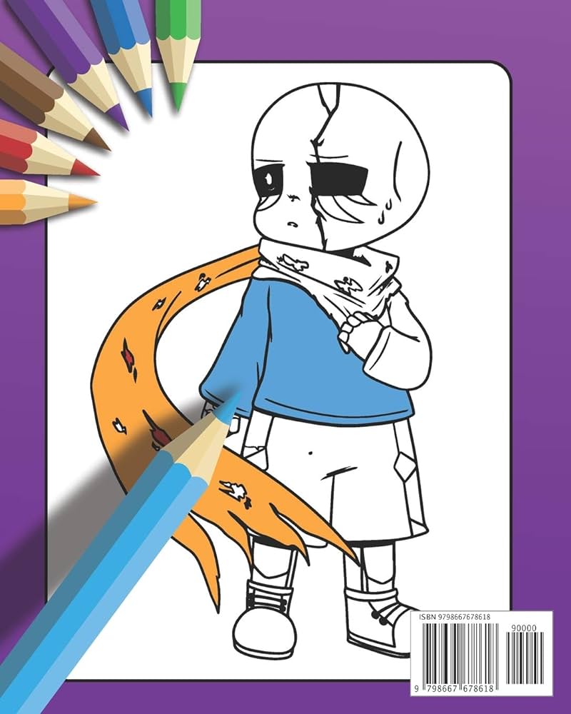 Undertale sans coloring book chara toriel flowey and sans friends coloring for kids book sans sans undertale coloring books