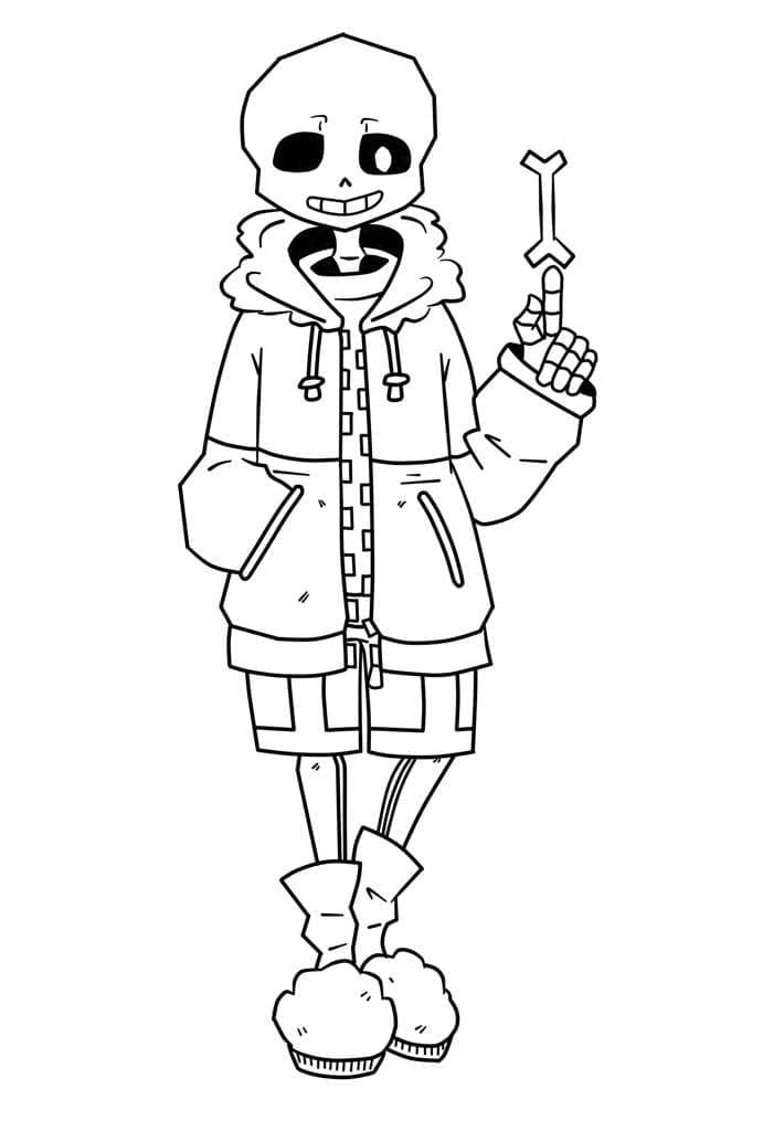 Sans coloring pages