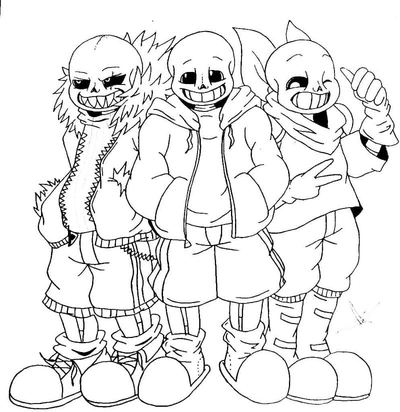 Sans coloring pages