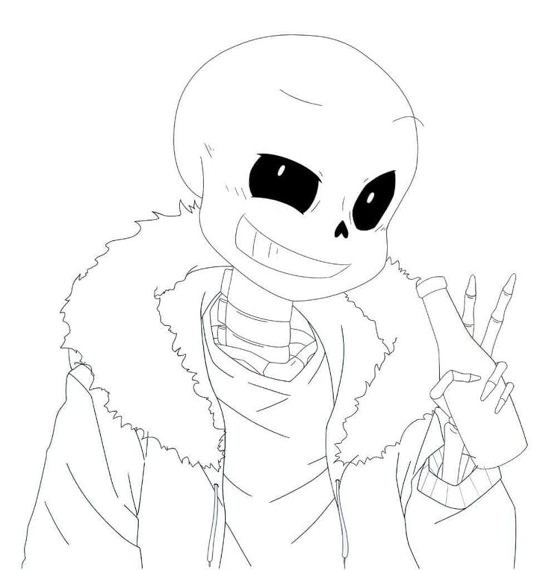 Sans coloring pages